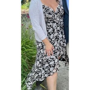 Express floral wrap dress
